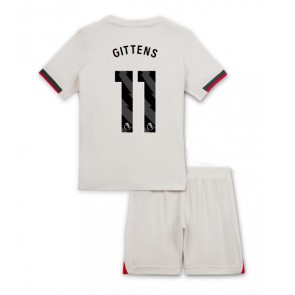 Chelsea Jamie Gittens #11 Udebanetrøje Børn 2025-26 Kortærmet (+ Korte bukser)